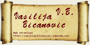 Vasilija Bicanović vizit kartica